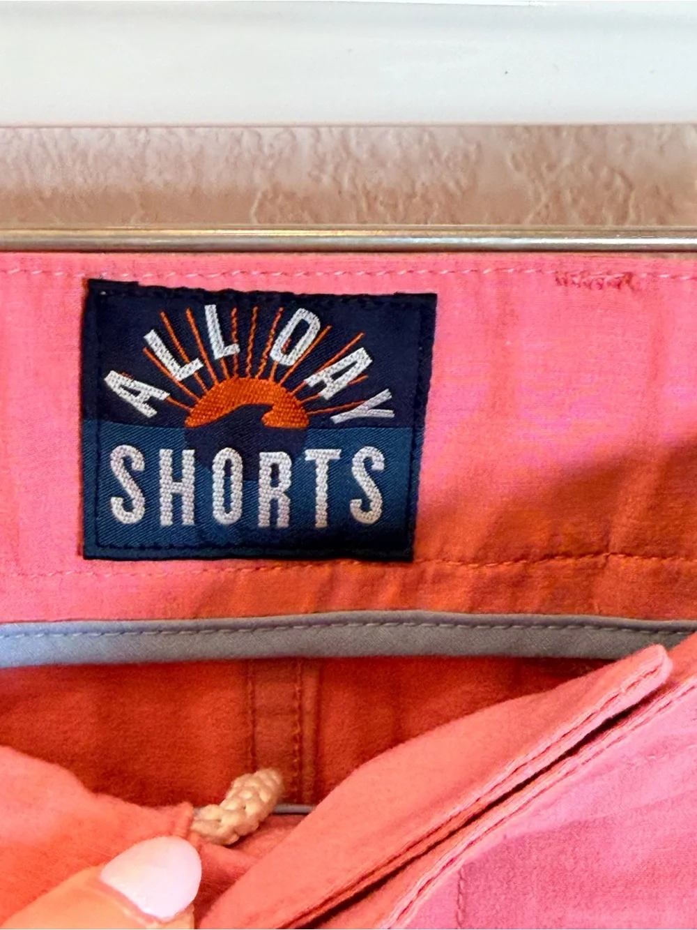 Faherty All Day Belt Loop Shorts 7” in Sunrose size 34